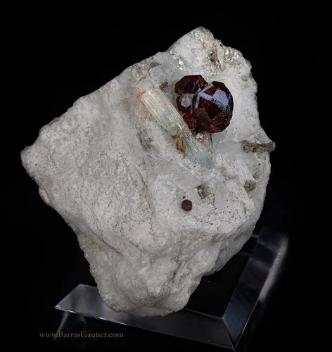 Spessartite Garnet - Aquamarine - Orthoclase - image 3