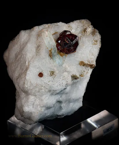 Spessartite Garnet - Aquamarine - Orthoclase image