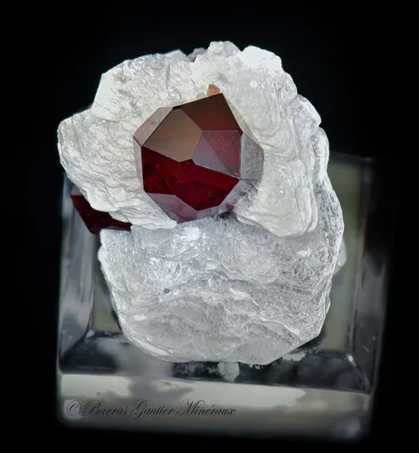 Spessartite Garnet on Mica - image 3
