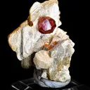Spessartite Garnet on Muscovite - image 3