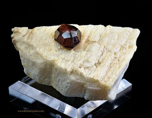 Spessartite Garnet on Orthoclase - image 2
