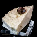 Spessartite Garnet on Orthoclase - image 1