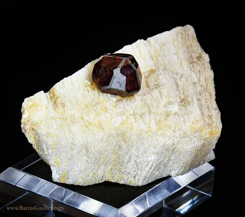 Spessartite Garnet on Orthoclase - image 3