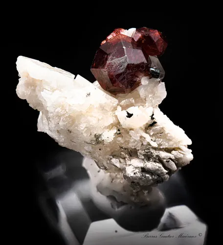 Spessartite Garnet on Orthoclase - image 2