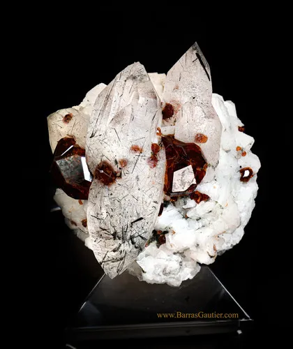 Spesssartite Garnet - Quartz, Orthoclase, Tourmaline - image 5