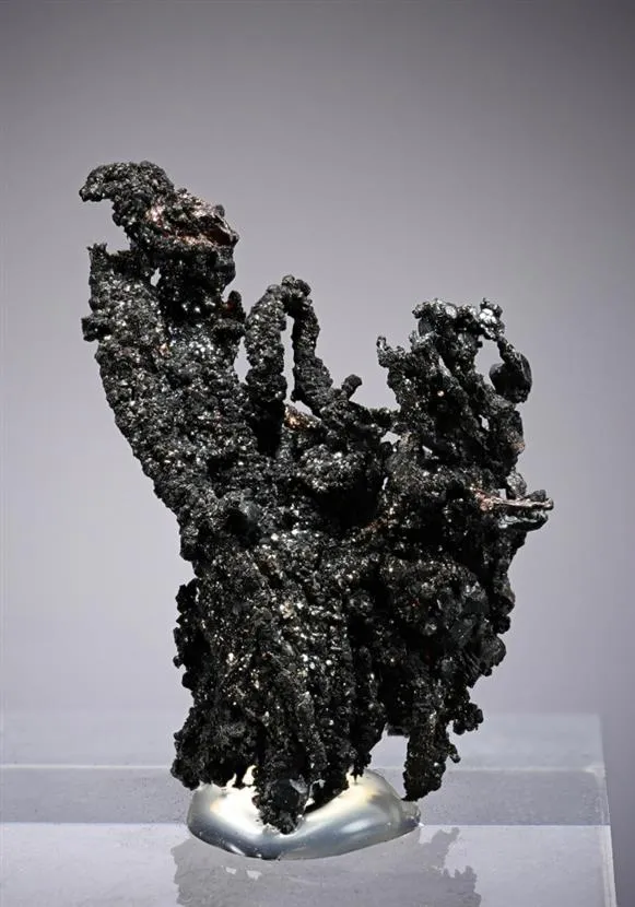 Sphalerite and Acanthite on NATIVE Silver - image 1