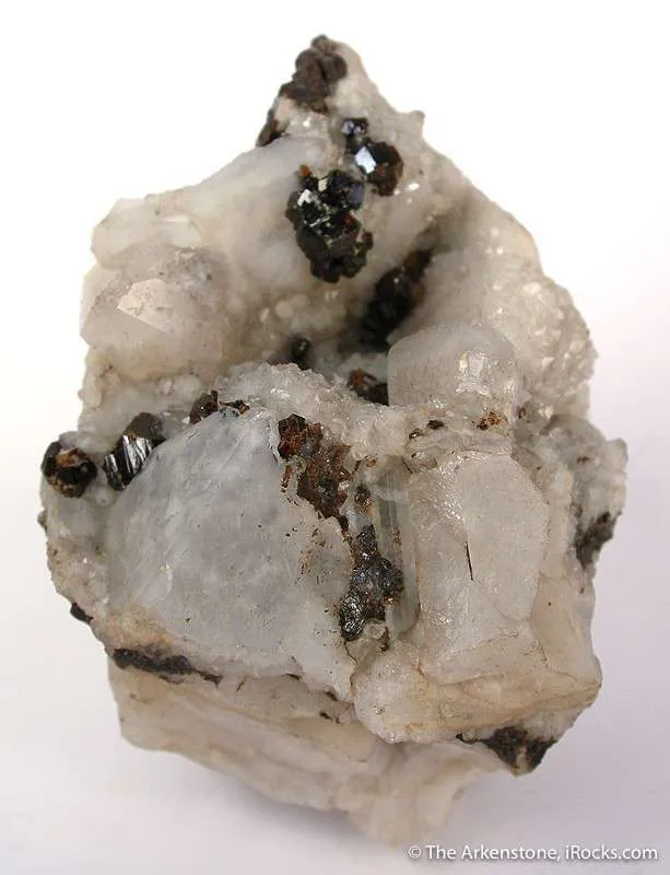 Sphalerite and Calcite on Quartz - image 1
