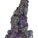 Sphalerite and Galena on Fluorite With Calcite - image 2