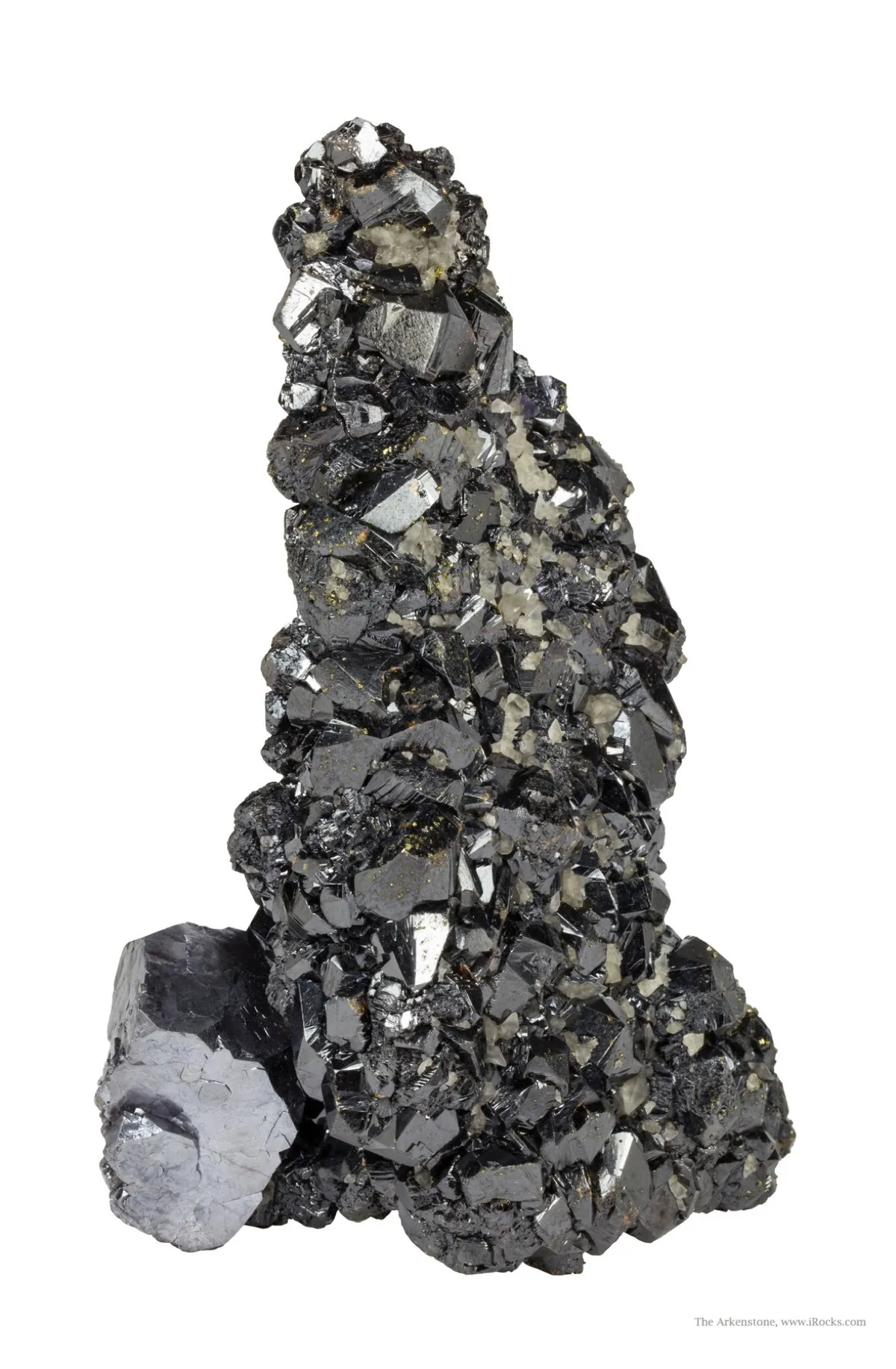 Sphalerite and Galena on Fluorite With Calcite - image 1