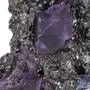 Sphalerite and Galena on Fluorite With Calcite - image 3