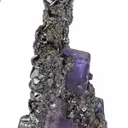 Sphalerite and Galena on Fluorite With Calcite - image 4