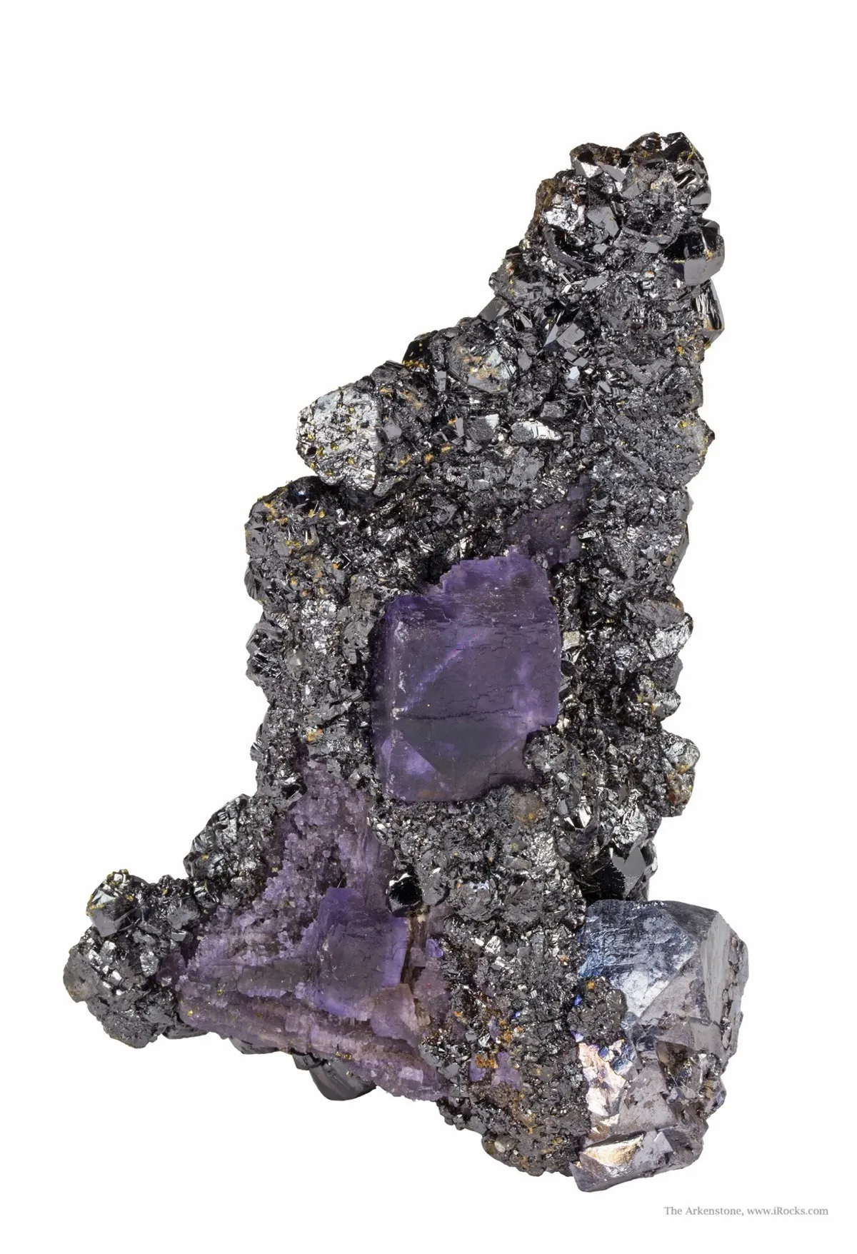 Sphalerite and Galena on Fluorite With Calcite - image 5
