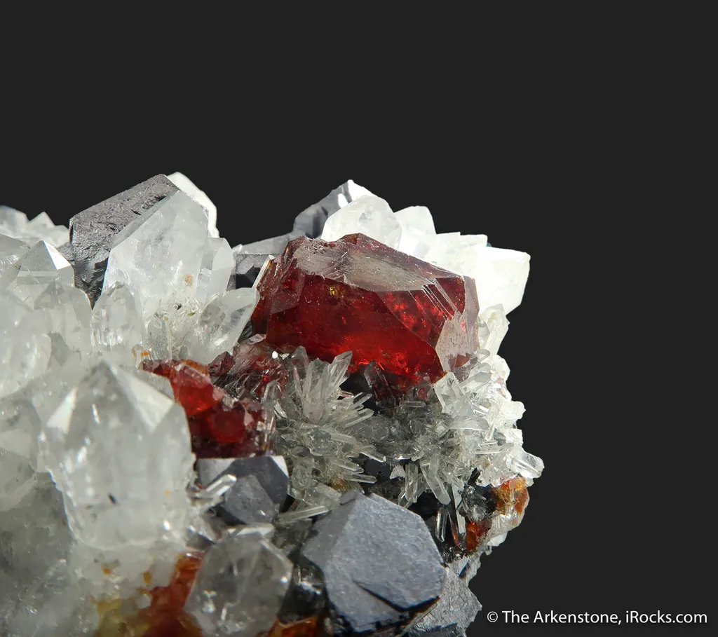 Sphalerite and Galena on Quartz image