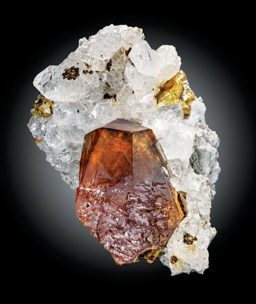 Sphalerite, Calcite image