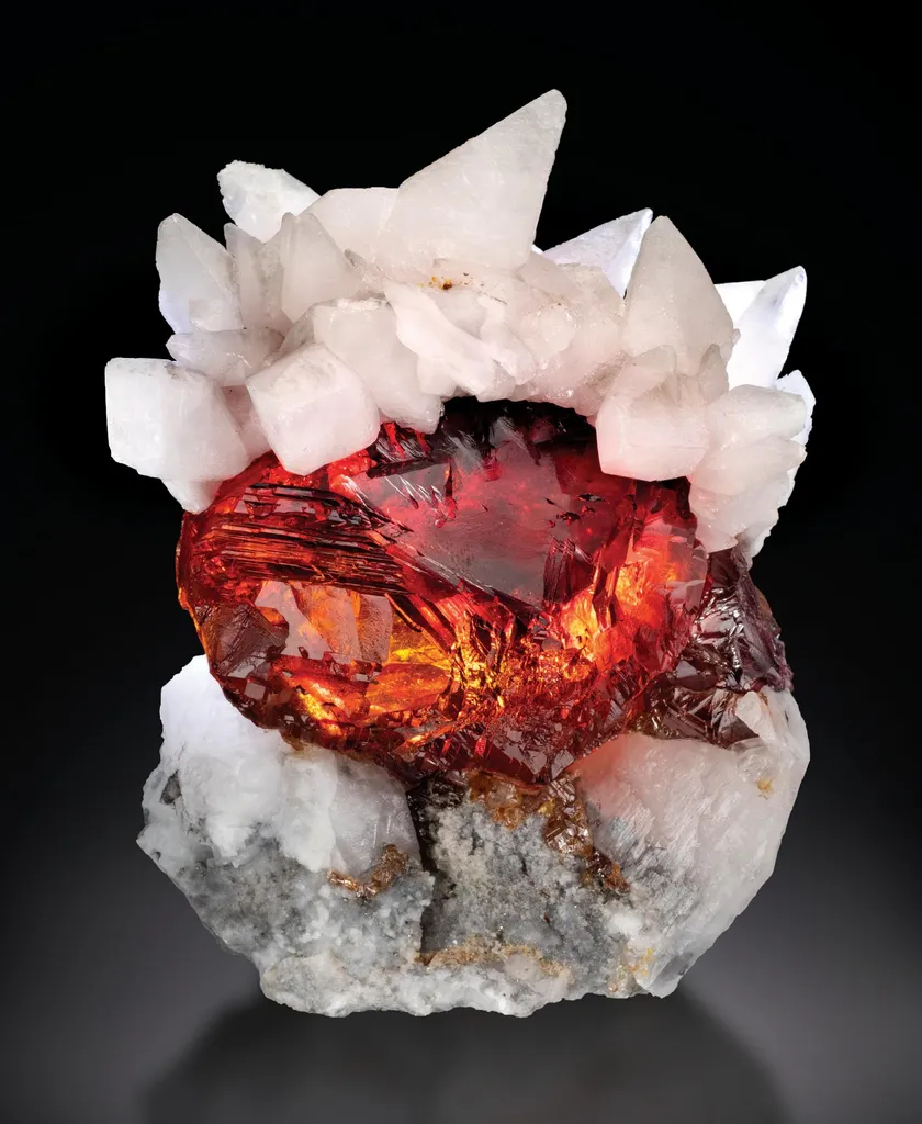 Sphalerite, Calcite image