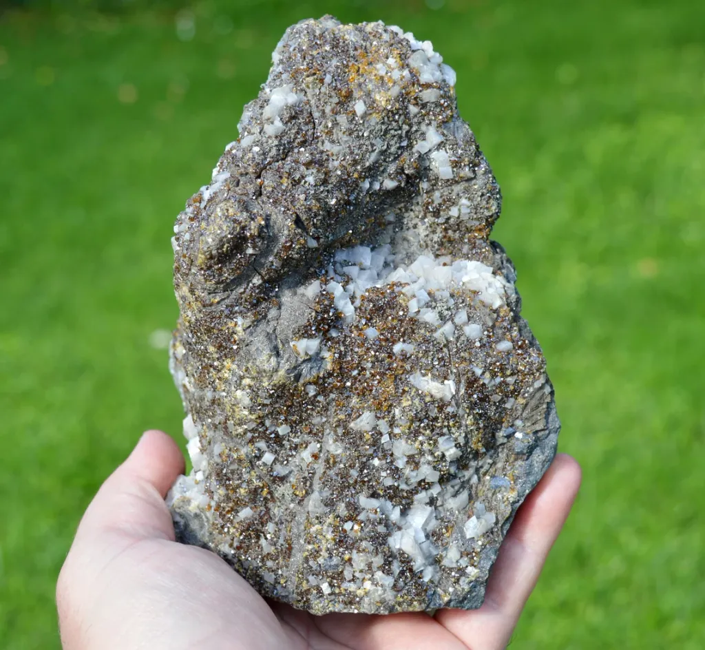 Sphalerite & Dolomite 1970 grams - Trèves, Le Vigan, Gard, Occitanie, France image