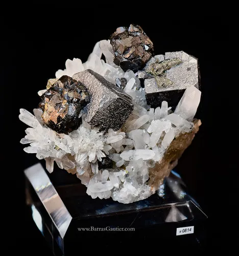 Sphalerite - Galena on Quartz image