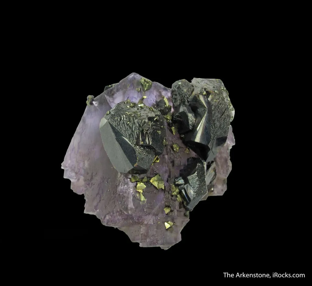 Sphalerite on Fluorite, with Chalcopyrite - image 4