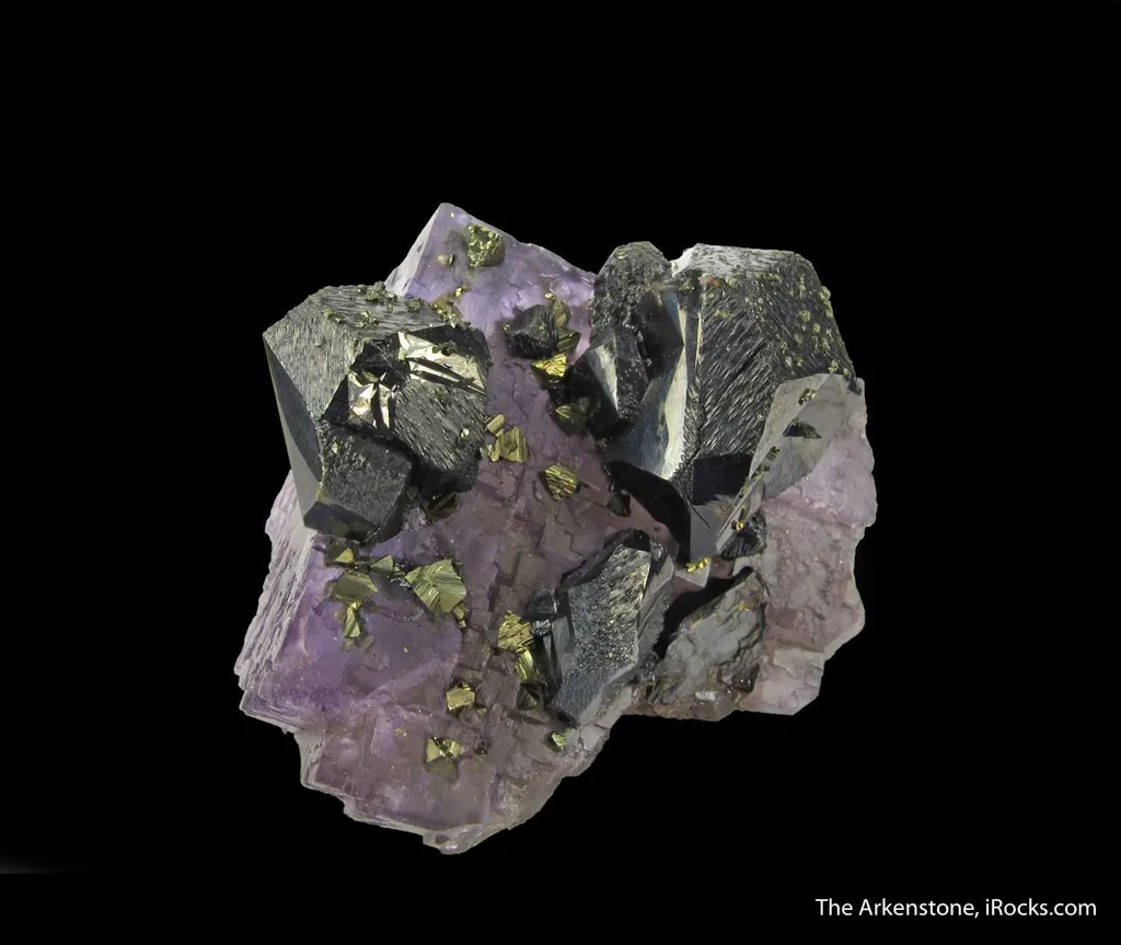 Sphalerite on Fluorite, with Chalcopyrite - image 6