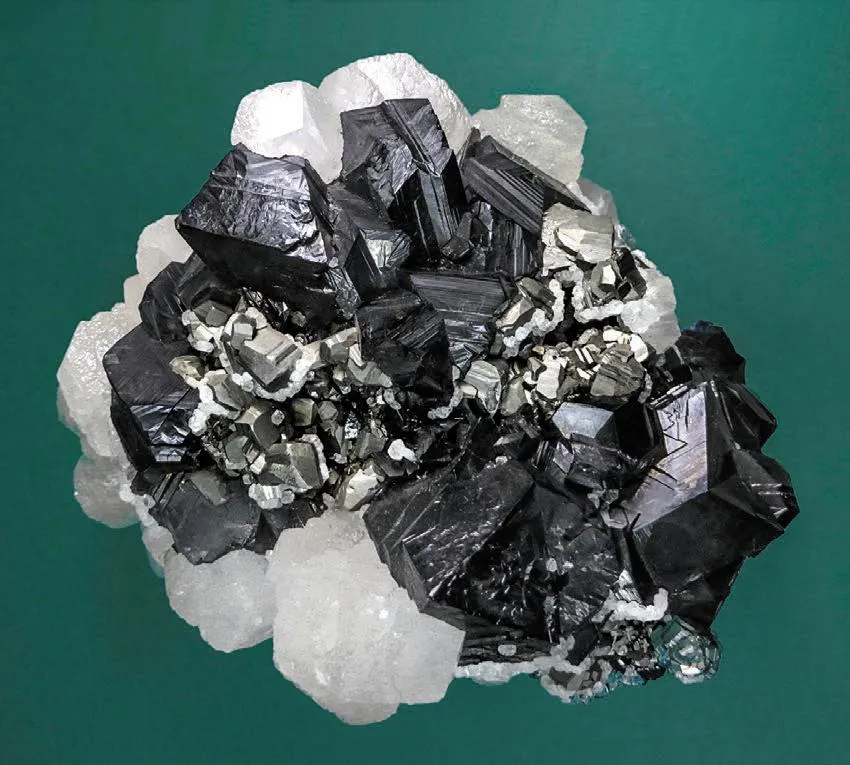 Sphalerite, Pyrite, Calcite image