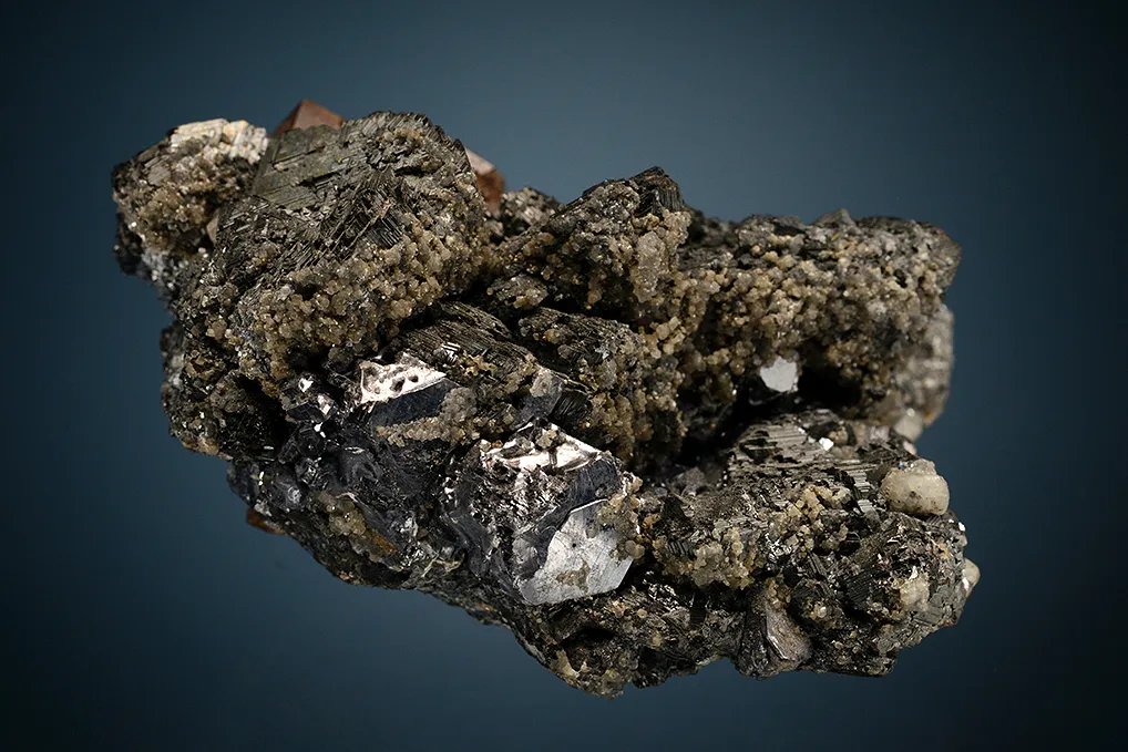 Sphalerite with Calcite and Andradite - image 3