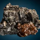 Sphalerite with Calcite and Andradite - image 1