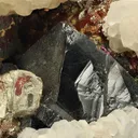 Sphalerite with Calcite Pyrite and Galena - image 1