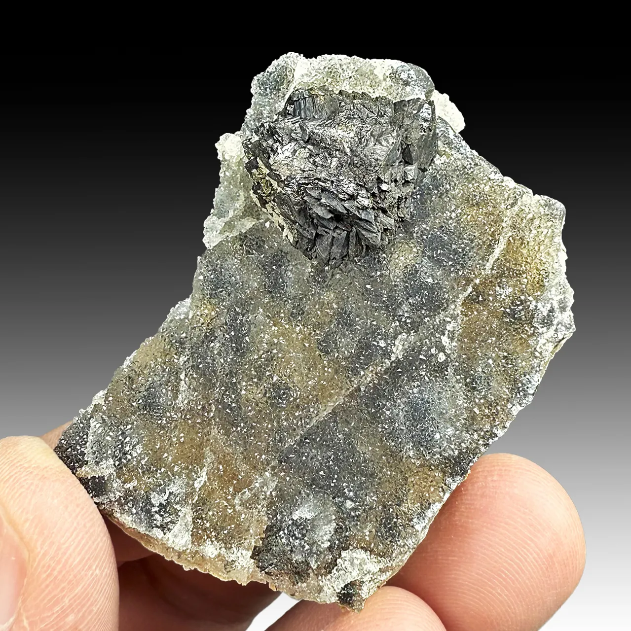Sphalerite with Calcite, Quartz - image 1