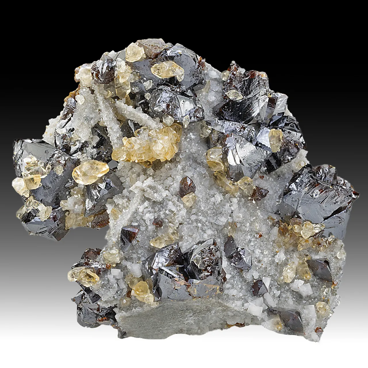 Sphalerite with Calcite, Quartz - image 1