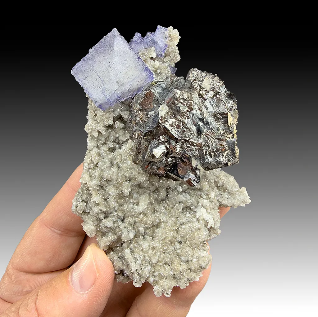 Sphalerite with Fluorite, Quartz image