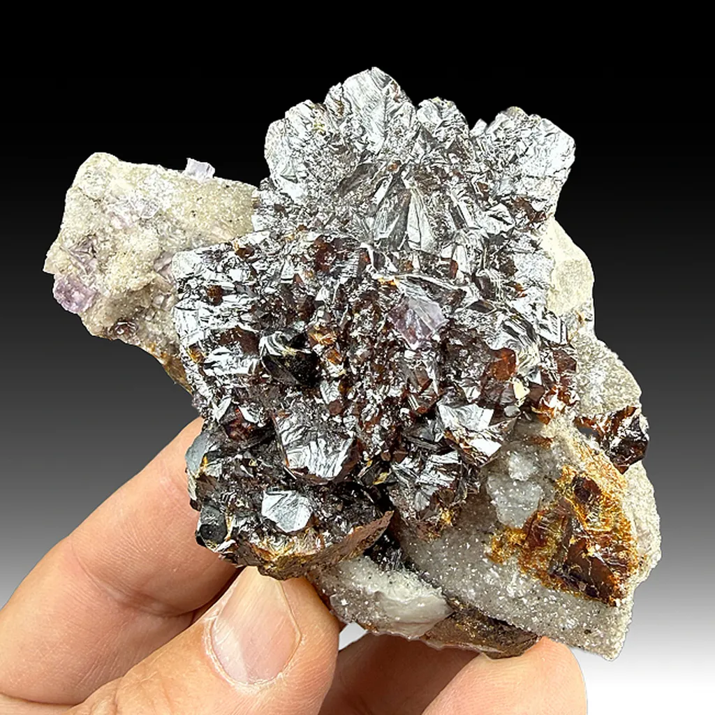 Sphalerite with Fluorite, Quartz image