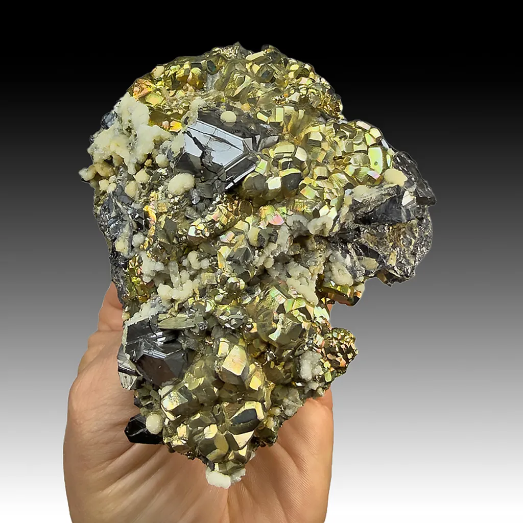 Sphalerite with Pyrite, Calcite