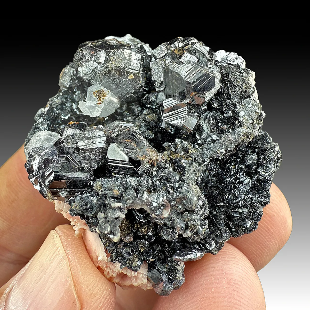 Sphalerite with Rhodochrosite, Quartz, Calcite - image 1