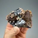 Sphalerite with Siderite on Pyrite after Pyrrhotite with Calcite - image 1