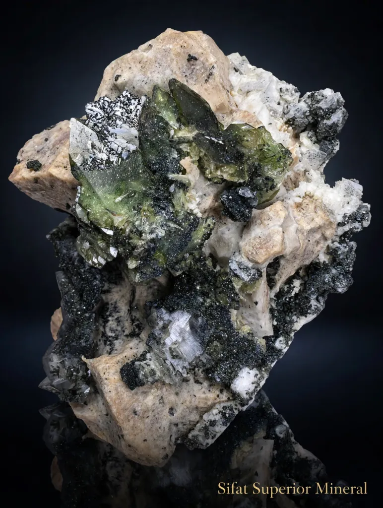 Sphene from Pakistan, Gilgit-Baltistan, Shigar District, Basha Valley, Arondu image