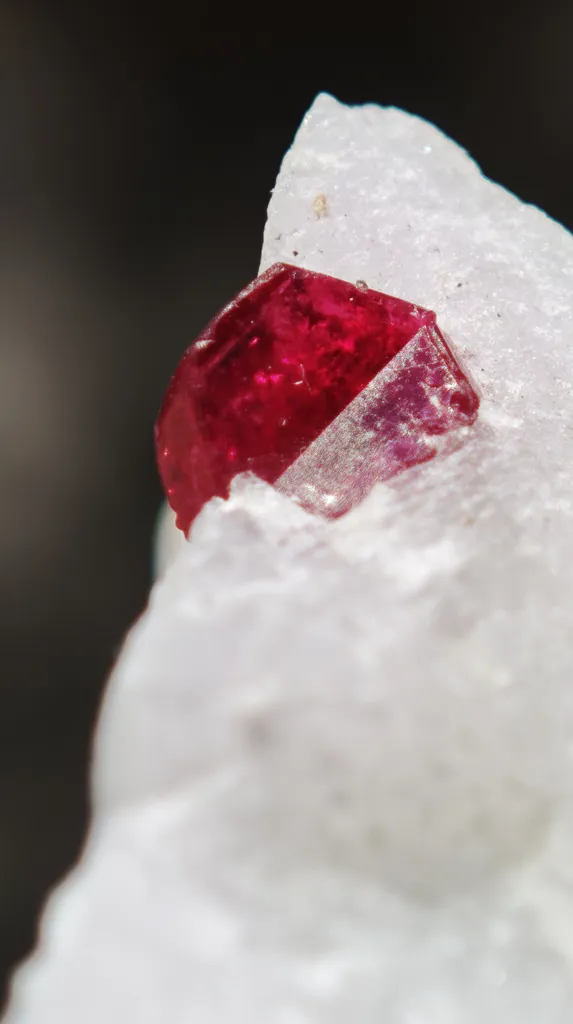 Spinel Crystal in Marble from Mogok, Myanmar - image 4