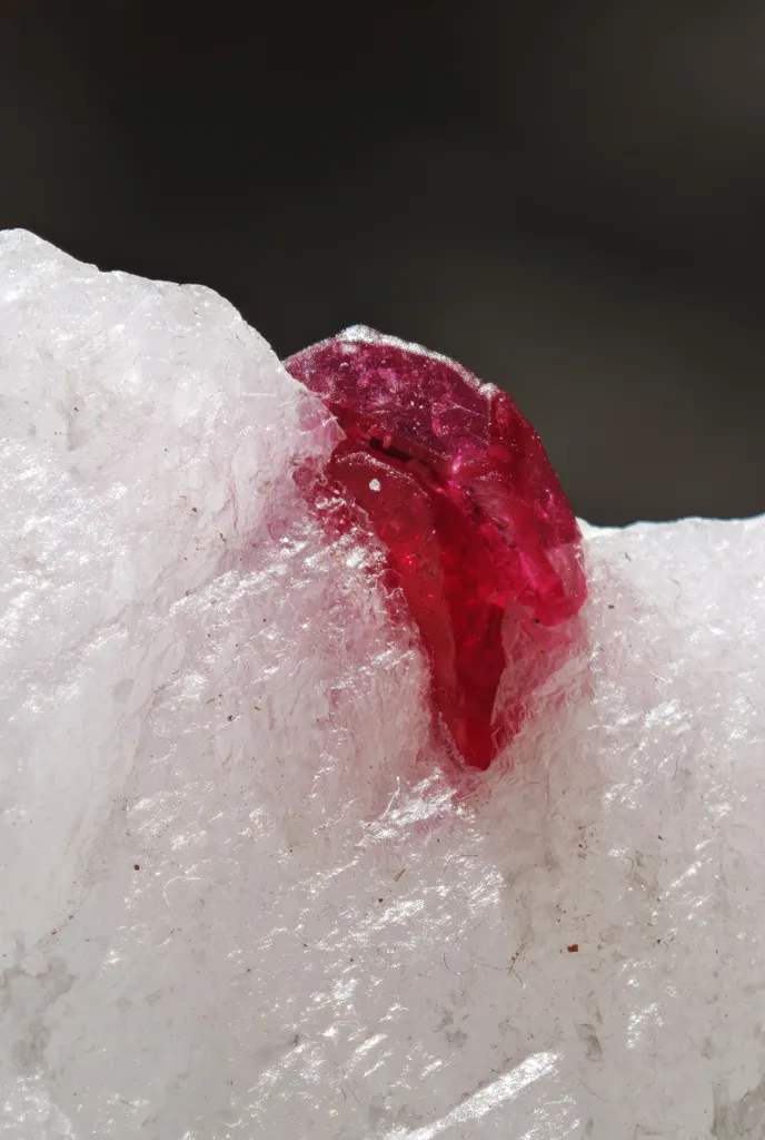 Spinel Crystal in Marble from Mogok, Myanmar - image 3