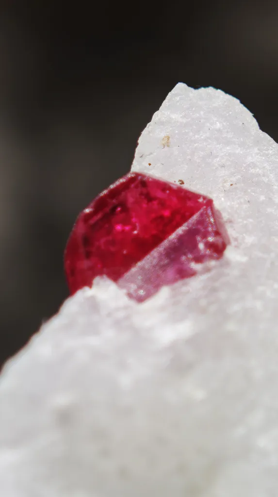 Spinel Crystal in Marble from Mogok, Myanmar - image 5
