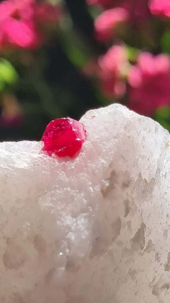 Spinel Crystal in Marble from Mogok, Myanmar - image 8