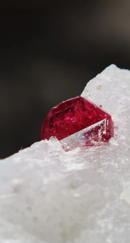 Spinel Crystal in Marble from Mogok, Myanmar - image 6