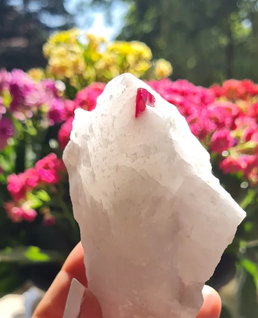 Spinel Crystal in Marble from Mogok, Myanmar - image 7