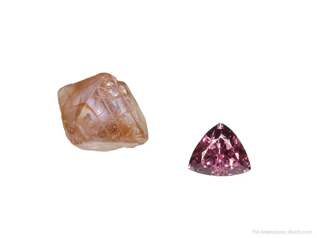 Spinel (rough and cut set) image