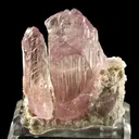 Spodumene Var Kunzite on Stilbite - image 2