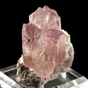 Spodumene Var Kunzite on Stilbite - image 4