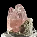 Spodumene Var Kunzite on Stilbite - image 3
