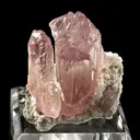 Spodumene Var Kunzite on Stilbite - image 1