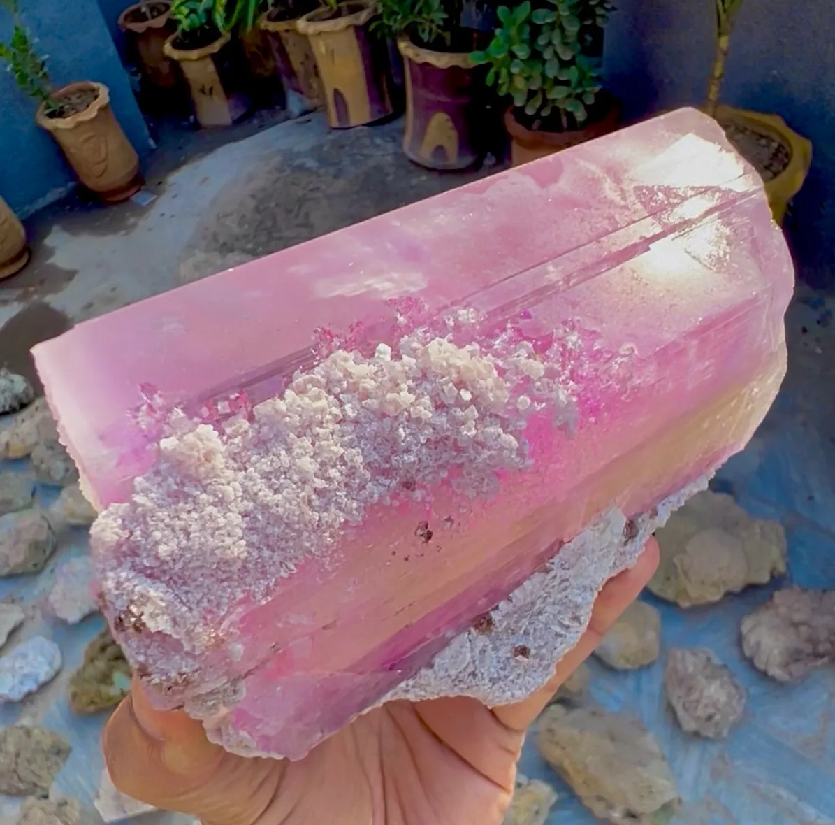 Spodumene var Kunzite with Cleavlandite Albite from Afghanistan, Nuristan - image 2