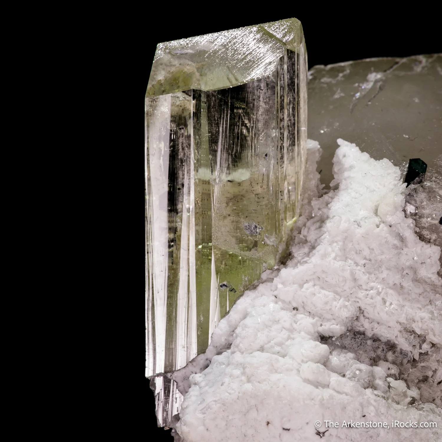 Spodumene var. Triphane on Quartz (Illustrated!) - image 5