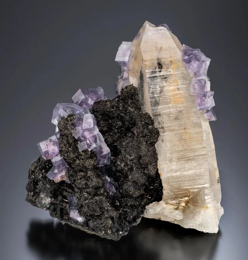 Stannite, Quartz, Fluorite image