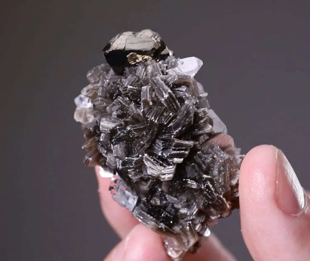 Stannite with Muscovite and Fluorite - image 2